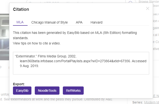 Citing Videos – Learn360 Support